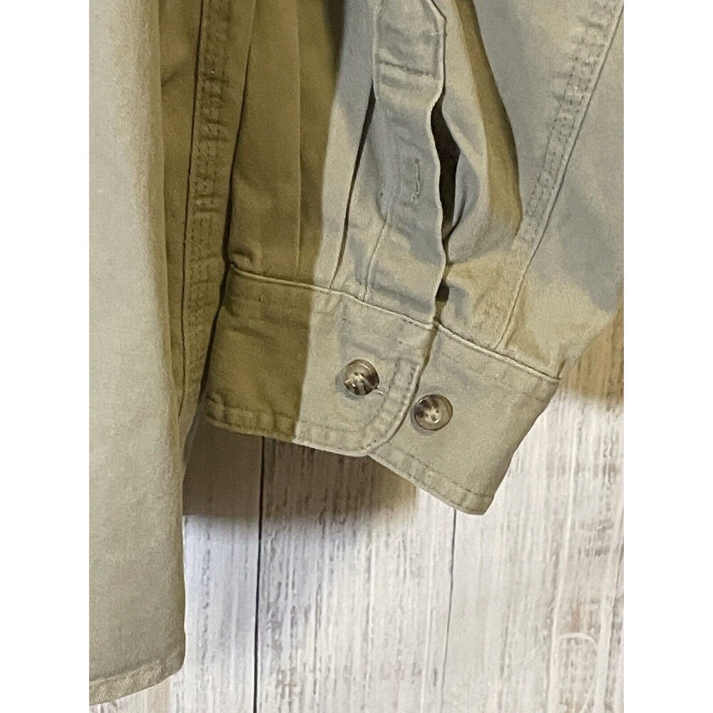 Wrangler Riggs Workwear Long Sleeve Shirt Men’s XXL Khaki Heavyweight - Picture 3 of 4